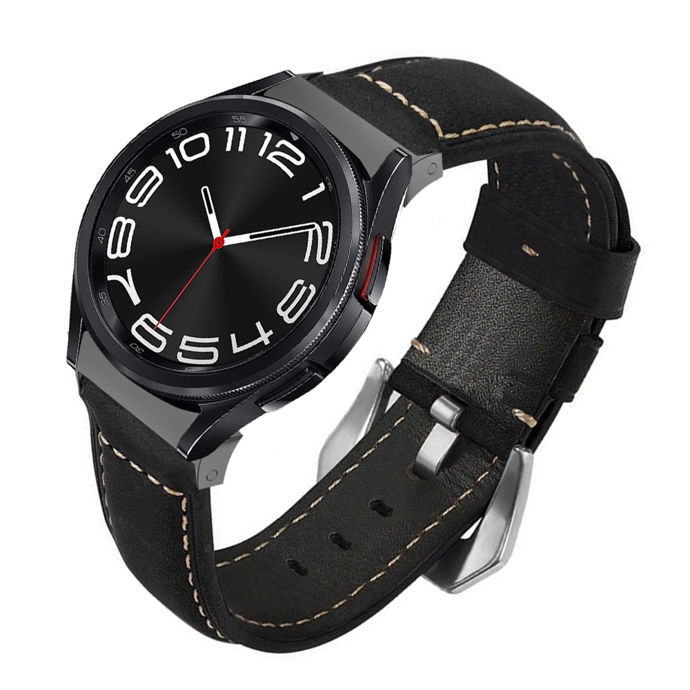  Correa de repuesto para Galaxy Watch 4, correas de cuero  genuino con patrón GhrKwiew para hombres y mujeres, correa de reloj de  liberación rápida compatible con Samsung Galaxy Watch 4 de