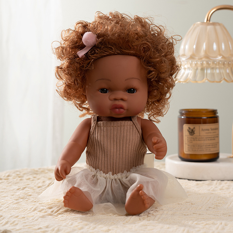 Realistic African American Girl Doll Reborn Dolls Newborn Vinyl