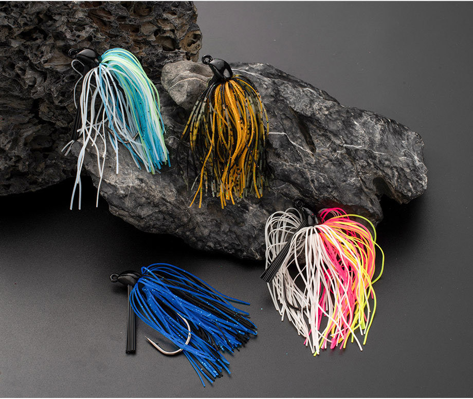 3pcs Artificial Silicone Jigging Chatterbait, Bionic Spinner