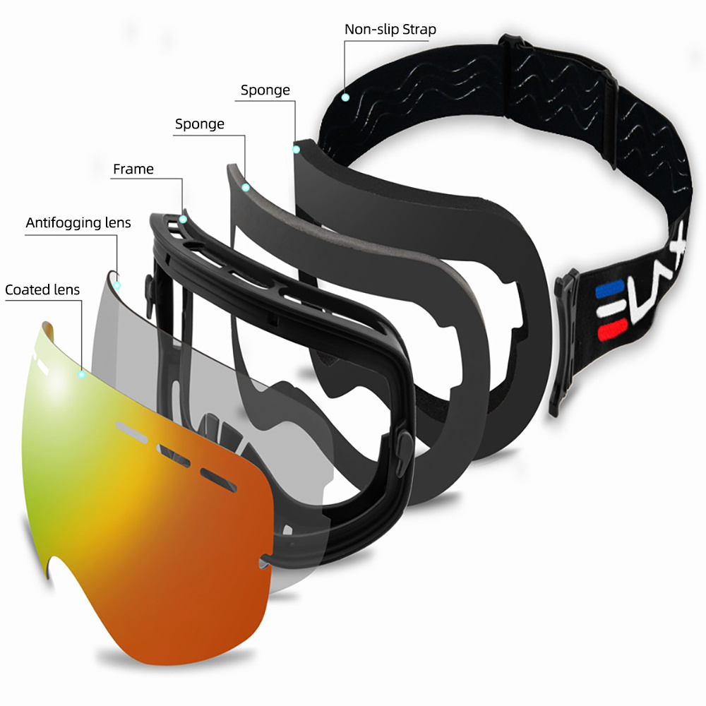 Ski Goggles With Tpu Frame built in 3 layer Sponge - Temu