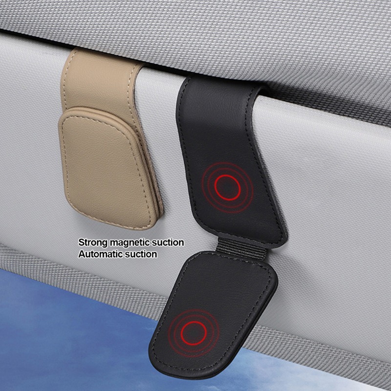Car Sun Visor Glasses Box Sunglasses Clip Ticket Holder Stand Fastener
