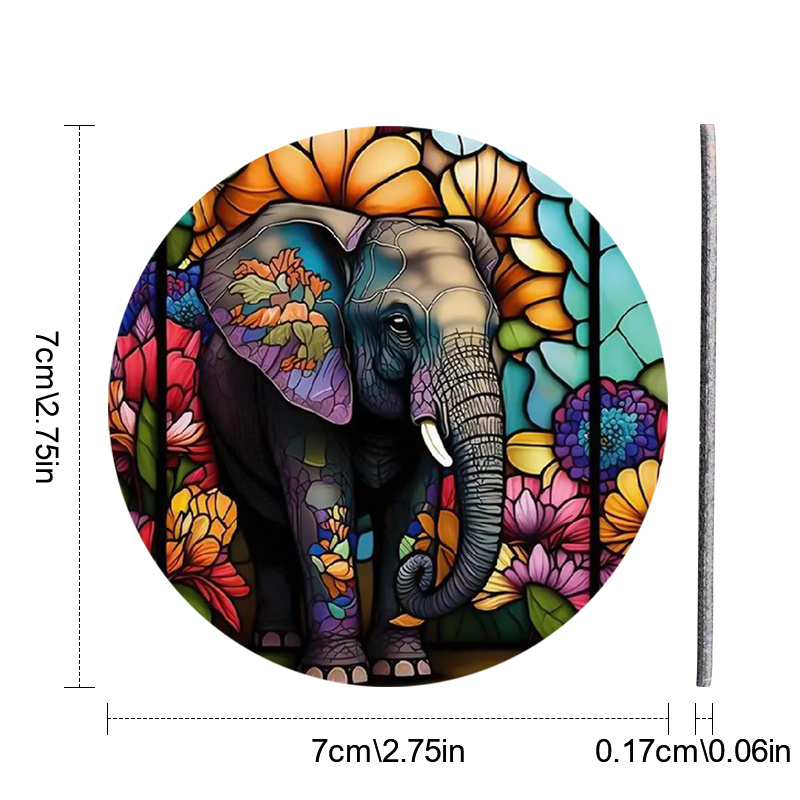 Unique Elephant Cup Coaster Round Faux Leather Dining Table Temu