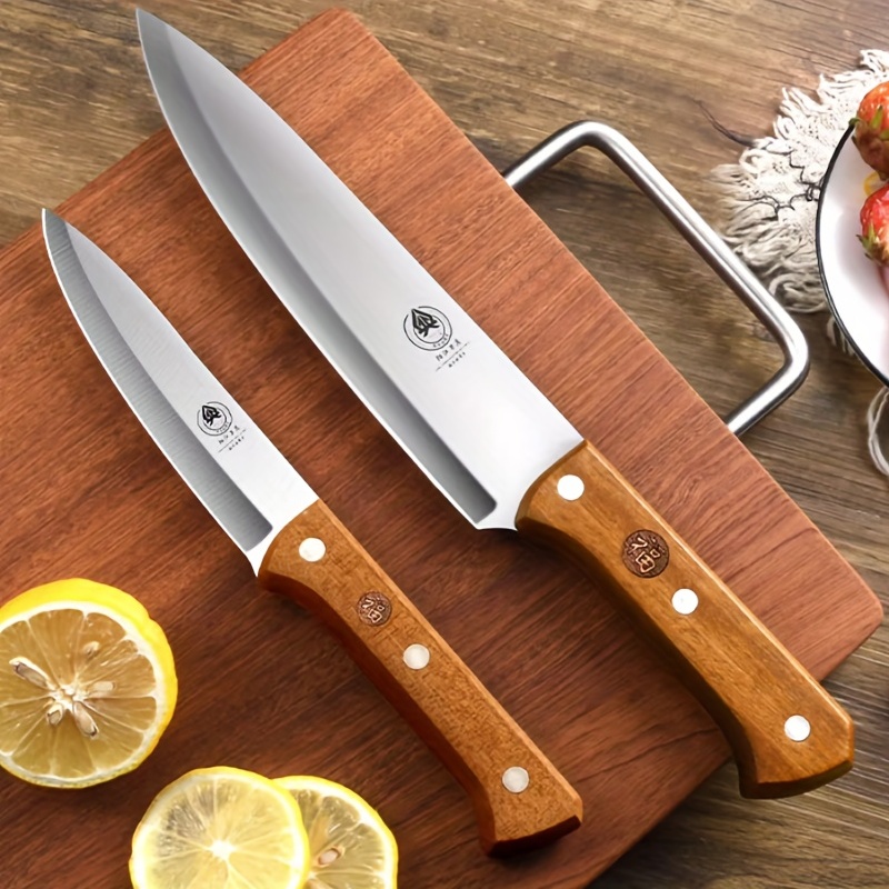 Kitchen Knife Cutting Knife And Fruit Knife Set Chef Special Knife  Stainless Steel Kitchen Slicing Knife Outdoor Camping Picnic Hiking,  Kitchen Stuff Clearance Cookware Barbecue Tool Accessories - Temu