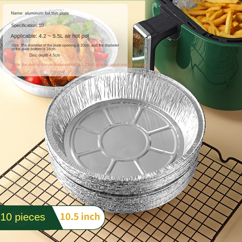 30PCS 20CM Square Air Fryer Aluminum Foil Pan Oven BBQ Tray Food