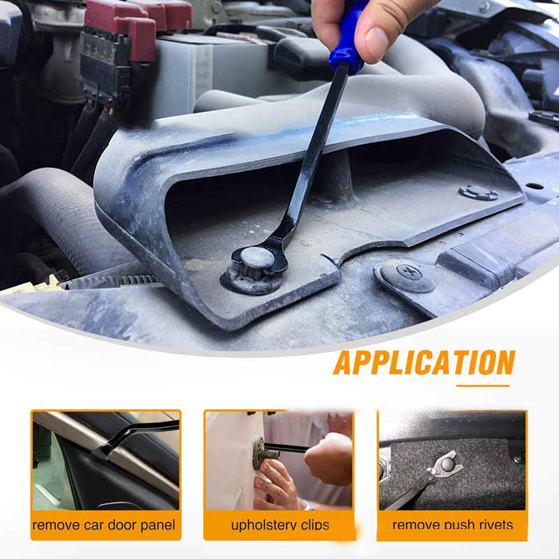 5pcs car audio trim removal tool kit anti scratch pry applicable car door panel and audio dashboard details 0