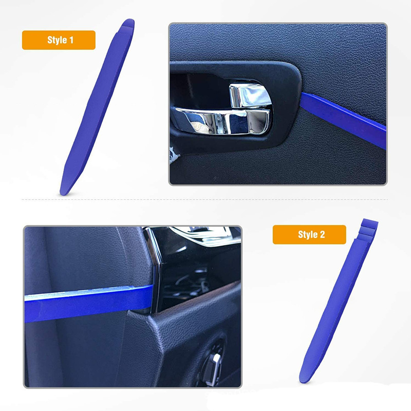 5pcs car audio trim removal tool kit anti scratch pry applicable car door panel and audio dashboard details 4