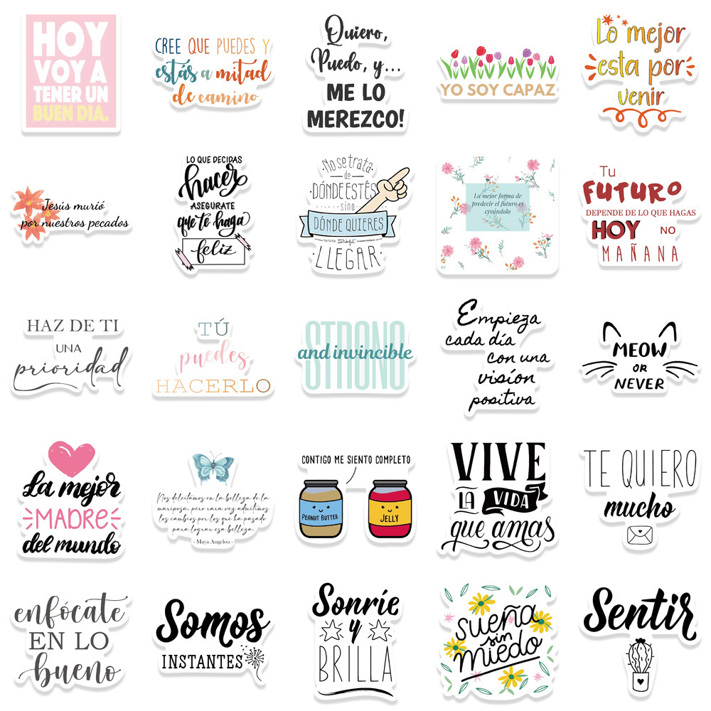 Spanish Stickers Motivational Stickers For Adults - Temu
