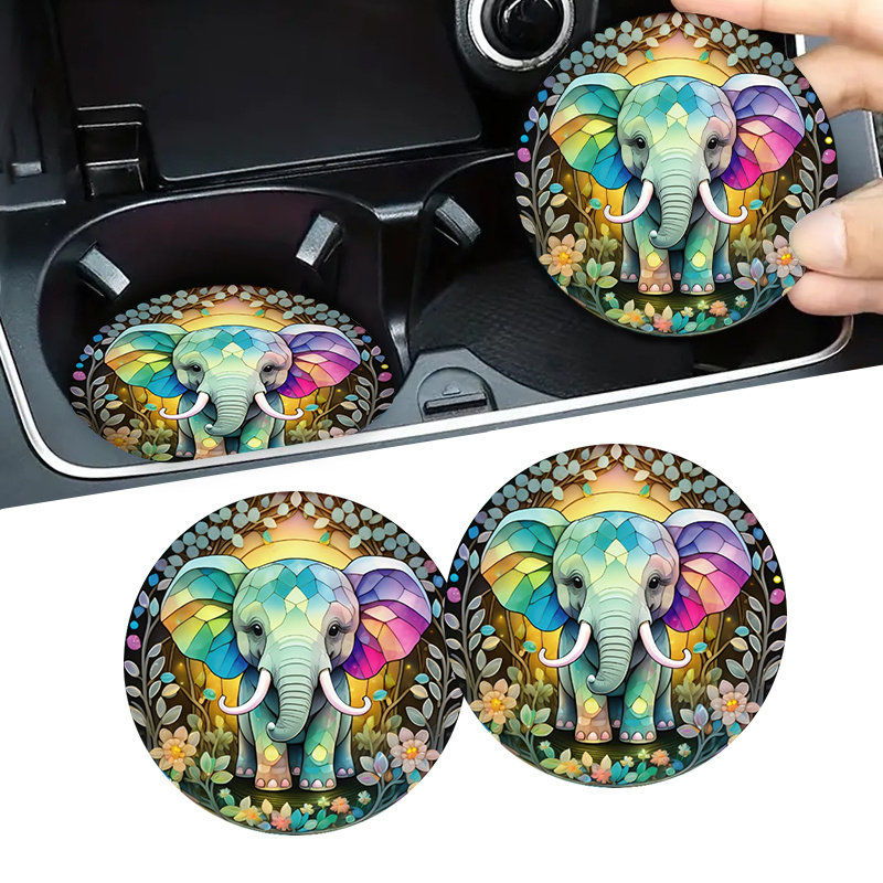 Elephant Cup Coasters Car Suv Truck Holder Coasters Car - Temu