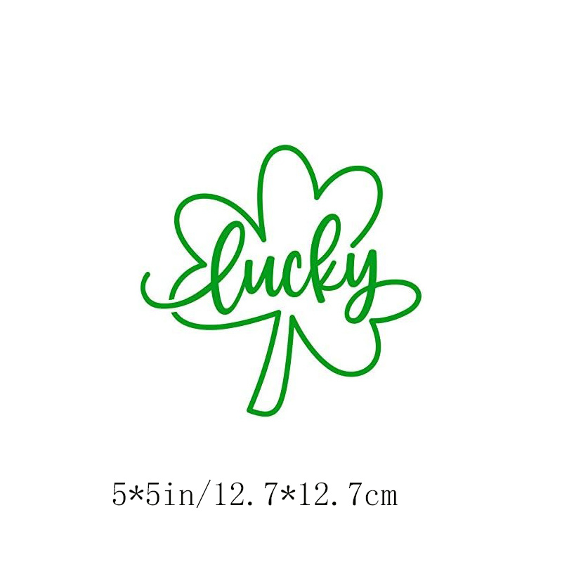 FOUR LEAF CLOVER Vinyl Decal Sticker Car Window Wall Bumper Lucky Symbol  Irish 4