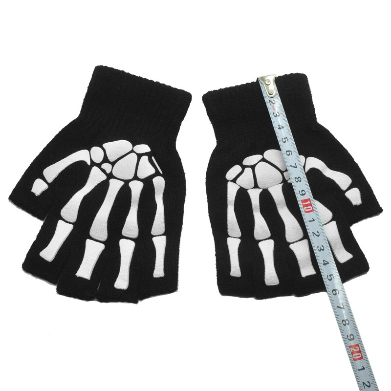 1 Par Guantes Hombres, Estilo Rock Halloween Invierno, Medio Corte, Guantes  Luz Verde Deportes Fiesta, Envío Gratis, Devoluciones Gratuitas