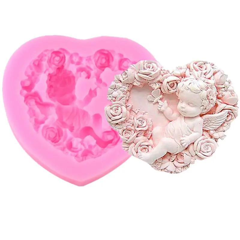 Heart with Flowers Silicone Freshie Mold