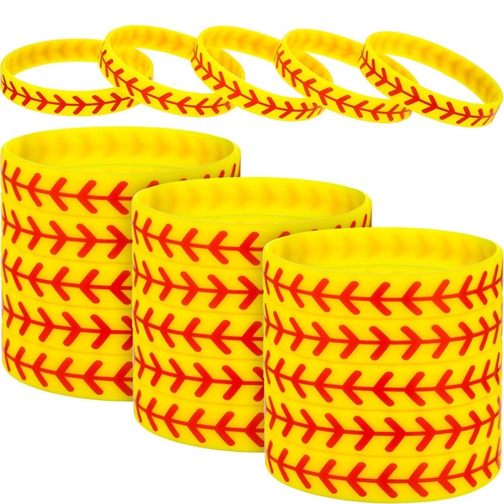 Sports Silicone Bracelet - Baseball, Basketball, Football, Softball, Rugby  Wristband For Club Activities And Gifts - Durable And Comfortable - Temu