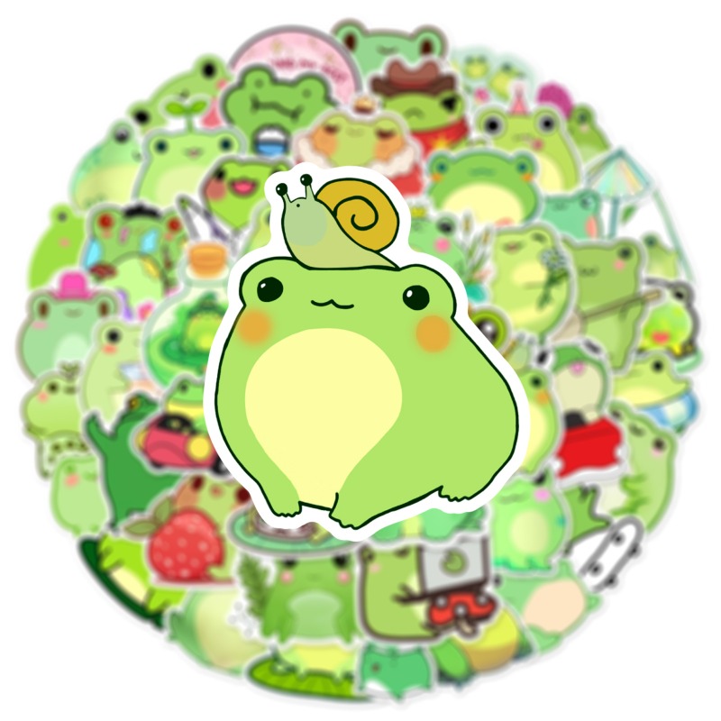 Kawaii Frog Stickers Cartoon Animal Cute Frogs Graffiti - Temu