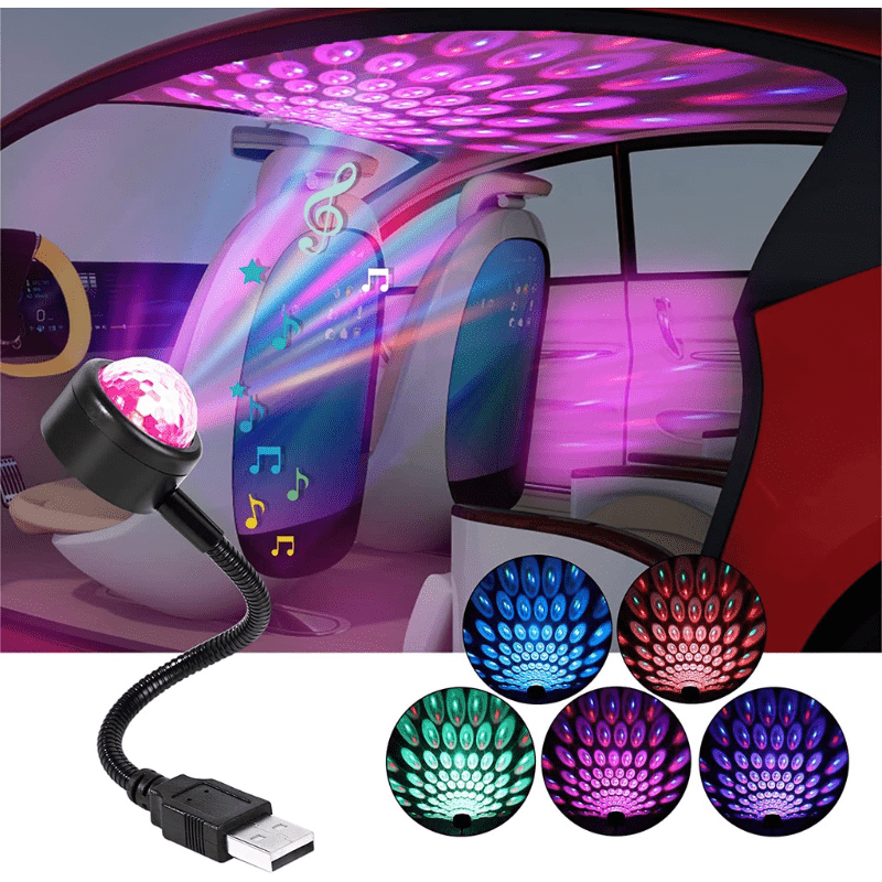 Car Atmosphere Light, Usb Charging Voice Controlled Stage Decoration Light,  Disco Magic Ball Dj Music Rhythm Light - Automotive - Temu Austria