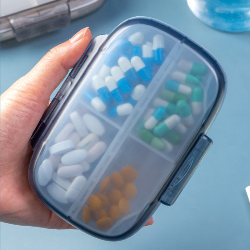 Boîte à pilules portable multifonctionnelle en alliage d'aluminium