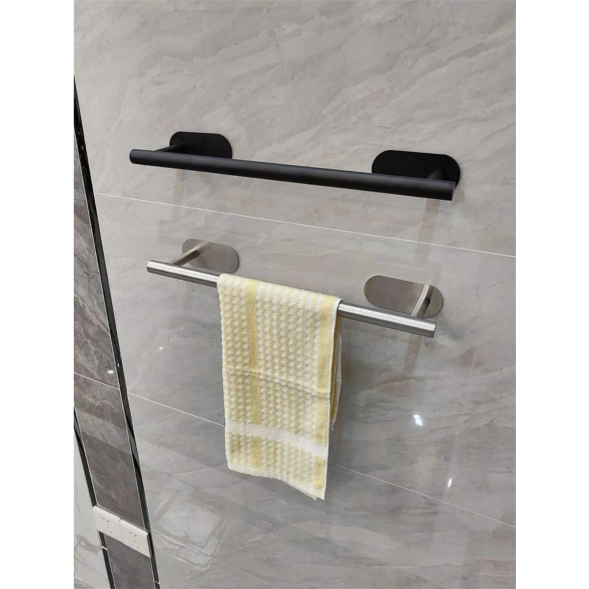 Stainless Steel Wall Hanging Punch free Towel Rack Bathroom - Temu Canada