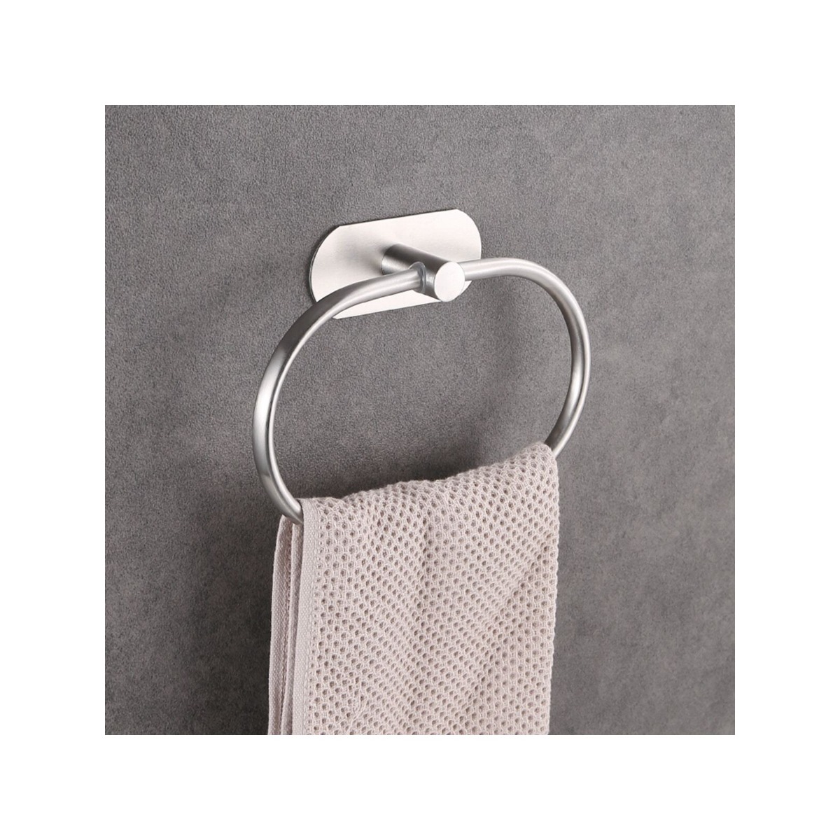 1pc Stainless Steel Oval Towel Holder, Black Color Without Drilling, Direct  Sticking, Suitable For Hanging Towels, Handkerchiefs, Belts, Etc. In Kitchen,  Bathroom. Can Be Used As A Gift