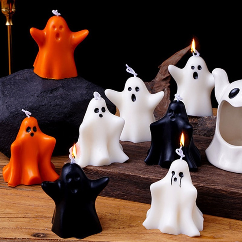 3D Silicone Ghost Candle Mold Gypsum Resin Drop Glue Chocolate