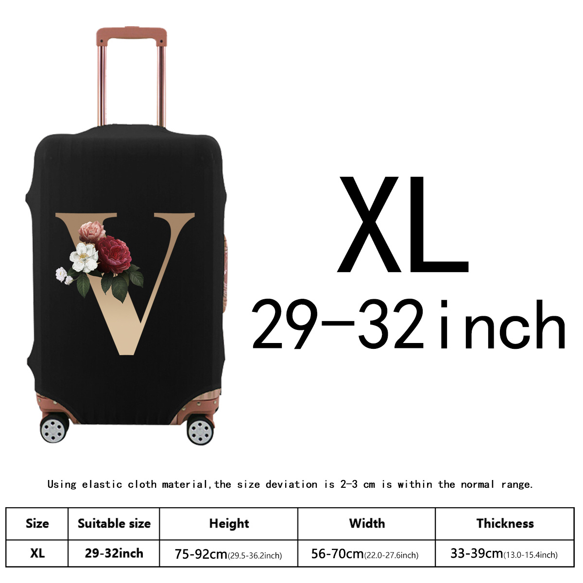 Golden Letters Luggage Case Suitcase Protective Cover Travel Elastic Luggage  Dust Cover - Temu Netherlands