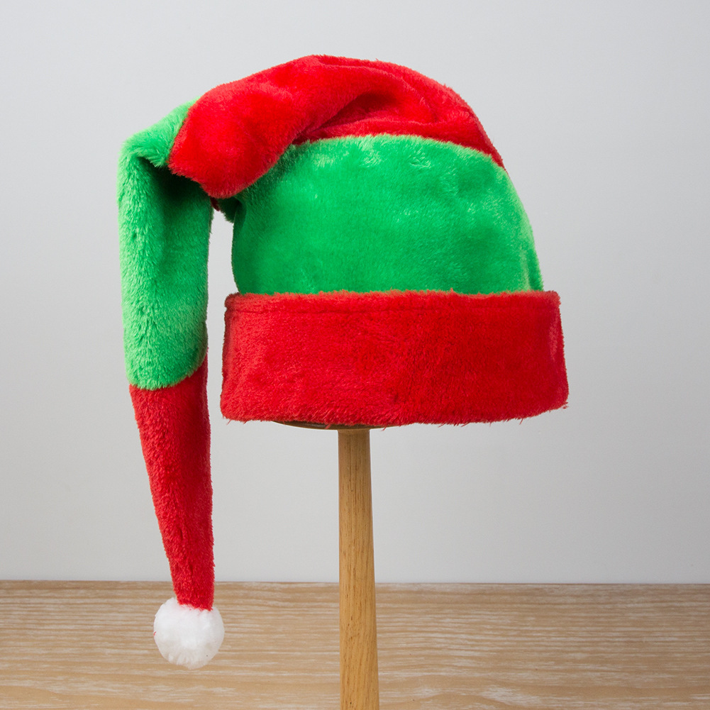Sombrero de Papá Noel de felpa verde para adultos, sombrero de fiesta de  Navidad, Verde