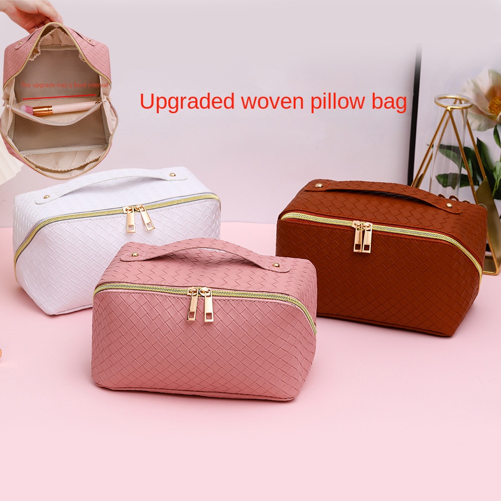 Portable Makeup Bag, Cosmetic Storage Bag With Zipper And Handle,  Waterproof Toiletry Bag For Travel - Temu Bahrain