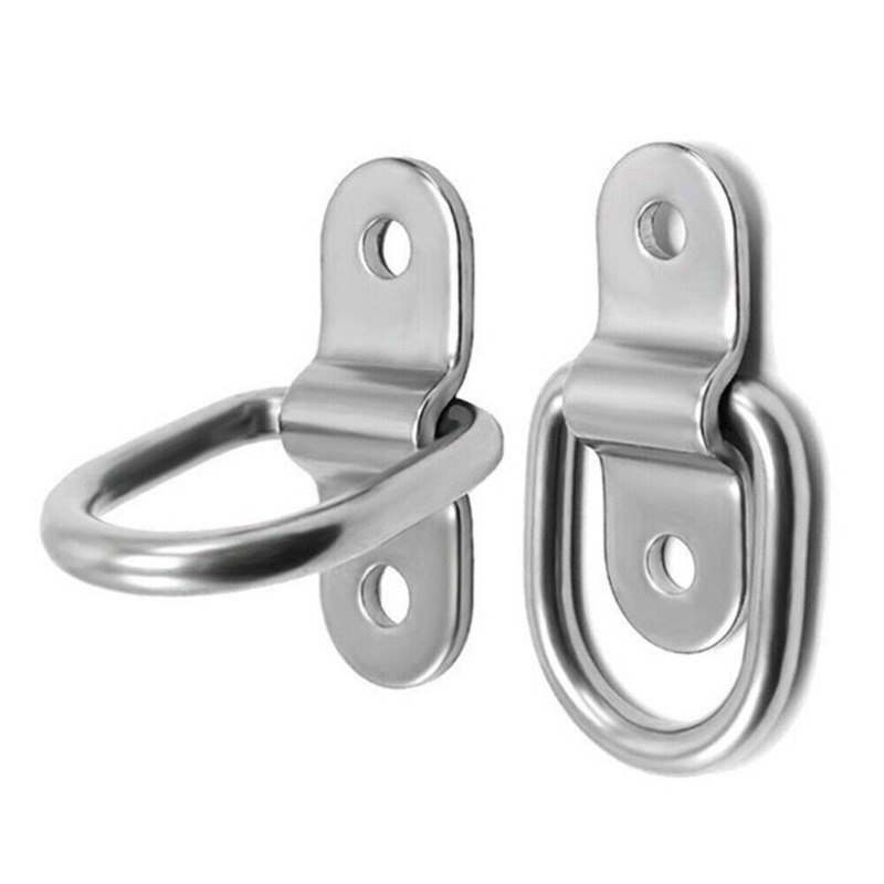 10PCS D ring nickel steel