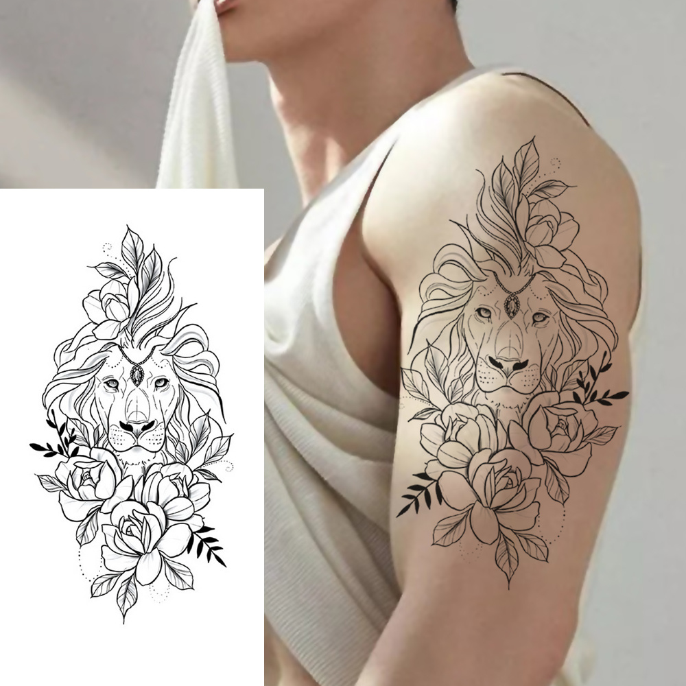 human lion man tattoo