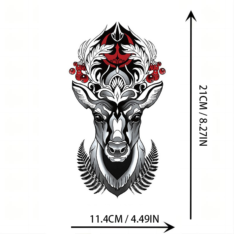 Deer Sacred Temporary Tattoos Stickers Perfect Gift For Men - Temu