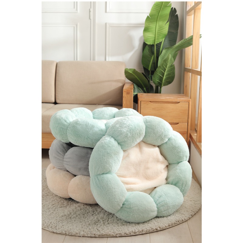 Cute Creative Flower Shape Cat Bed Warm Cat Cushion Bed Pet - Temu ...