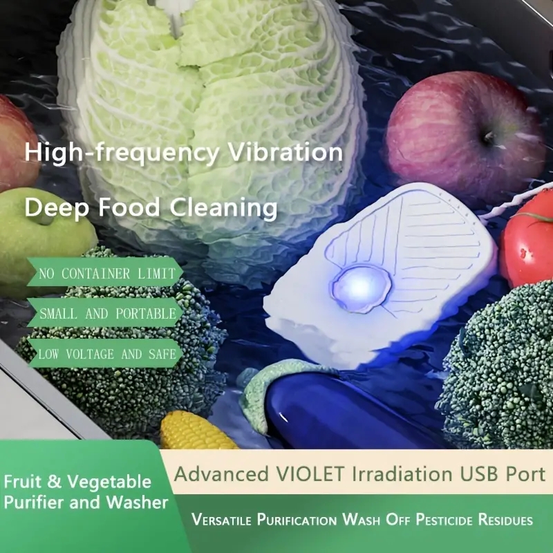 Fruit And Vegetable Cleaning Device High Frequency Vibration - Temu