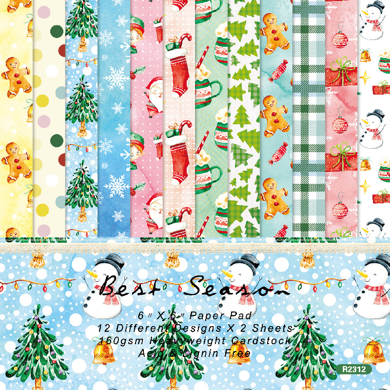 Merry Christmas Scrapbook Paper for Scrapbooking and Card Making