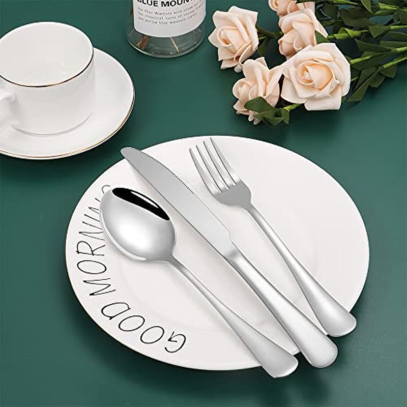 6/12Pieces Dinner Spoon Set, 7.99in Tablespoons, Silverware Spoons,  Stainless Steel Spoons Set For Eating Soup, Cereal - Mirror Polished  Dishwasher Sa