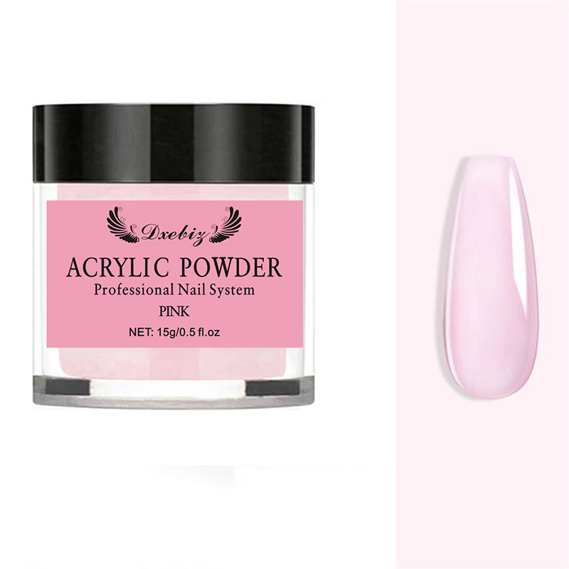 Polvo Acrílico Larga Duración 15 G (desnudo Blanco Rosa - Temu Chile