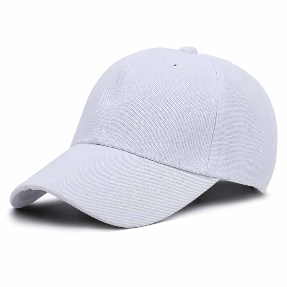 Baseball Cap Men Plain Blank One Size Adjustable Solid Hat Cream