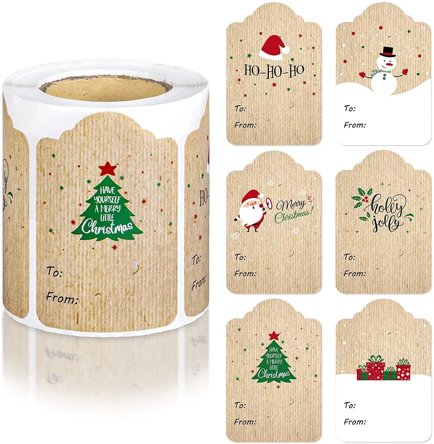 Merry Christmas Gift Tags Stickers Christmas Envelope Seals - Temu