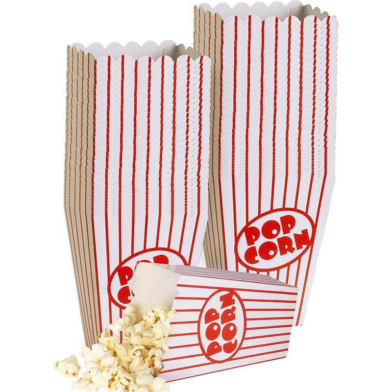 18 Pezzi Scatola di Popcorn, Scatole di Cartone per Pop Corn, Contenitori  di Carta per Caramelle, Contenitori per Spuntini, Dolci e Regali, Festa