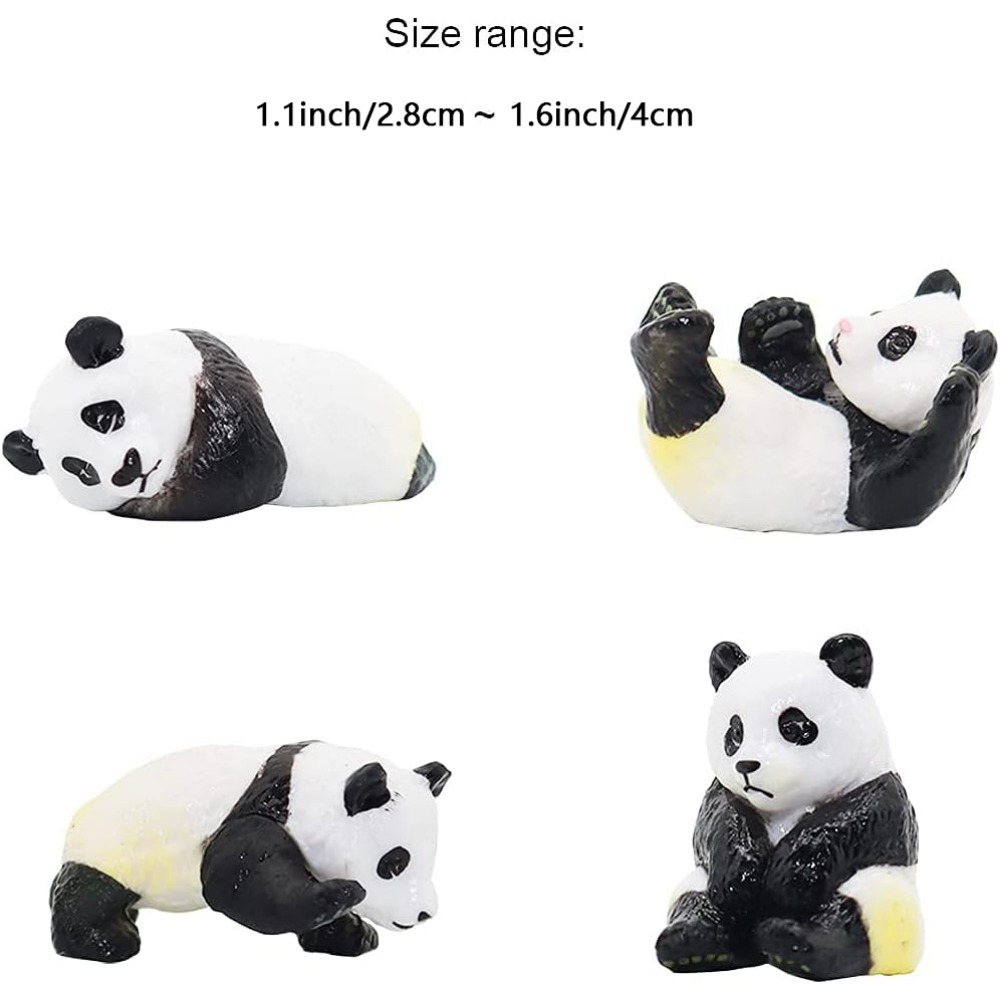 Ciieeo 8 STK Fitness-Panda-Modell Mini-tierfiguren Bonsai-miniaturfiguren  Landschafts-Pandas-Figuren Mini-Panda-dekor Desktop-Panda-Figur