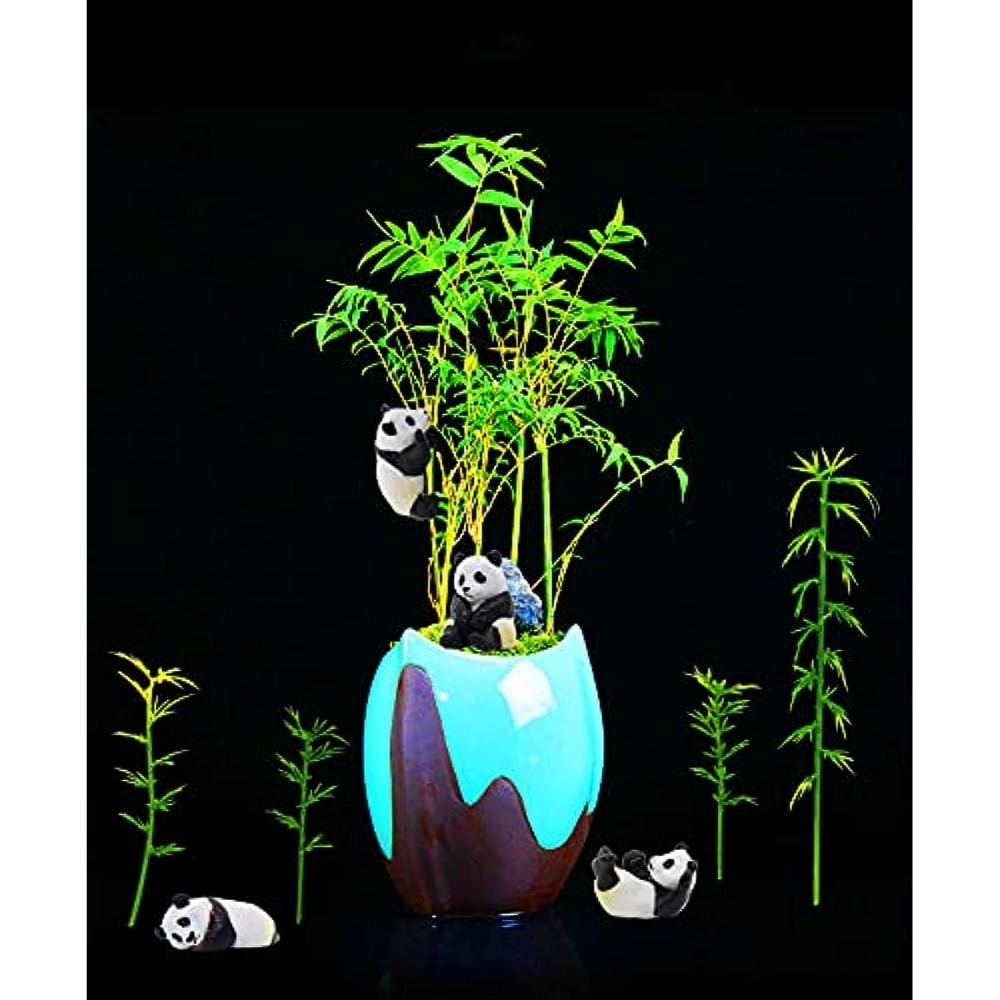 8 Stück, Miniatur-Panda-Bambus-Figuren, Niedliche  Mini-Panda-Bambus-Kuchendeckel, Mini-Bambus-Panda-Dekoration Für  Partybedarf, Lebendige Tierfiguren