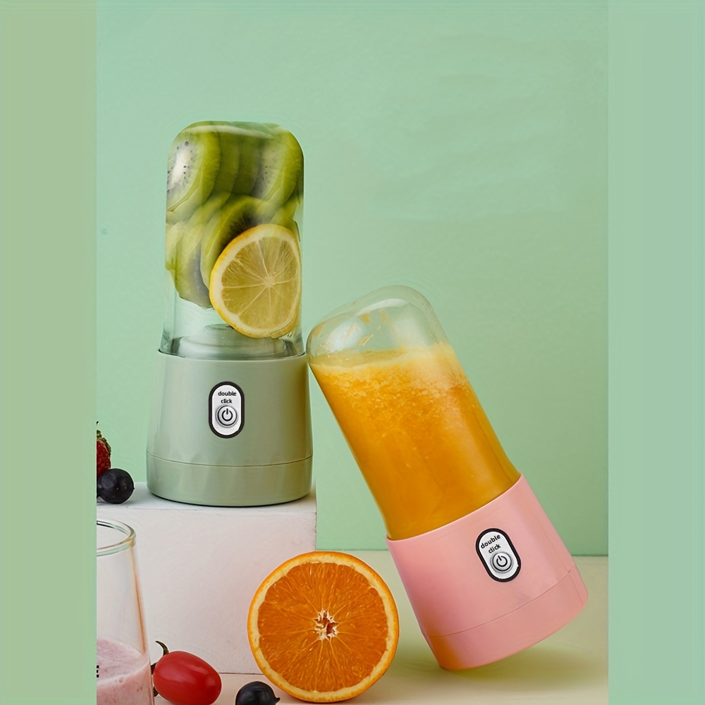 1pc 350ml Electric Fruit Blender, Portable Fruit Vegetable Juice Extractor,  USB Rechargeable Smoothie Juicer Cup Squeezer Juice Maker, 4 Blades Fruit  Mixers