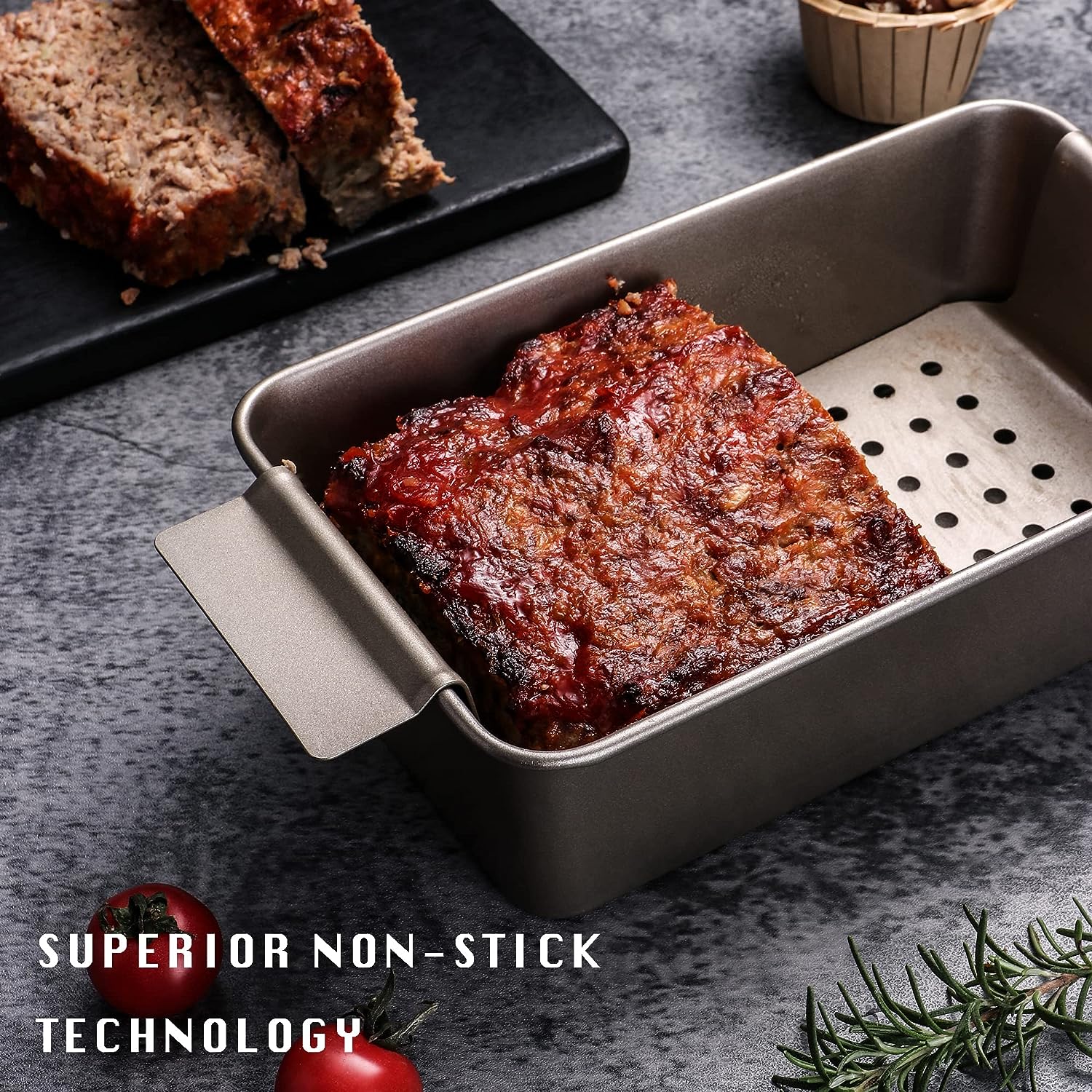 Superior Glass Loaf Pan With Cover - 2 Piece Meatloaf Pan With BPA