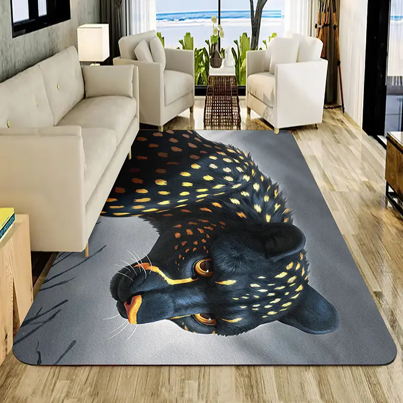 Add A Wild Touch Home Decor Leopard Print Floor Rug - Temu