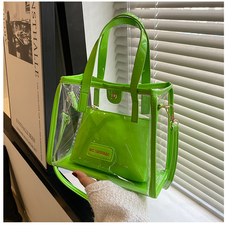 Bolsos transparentes para mujer, bolso simple transparente a la moda,  embrague femenino (verde) Ndcxsfigh Para Estrenar