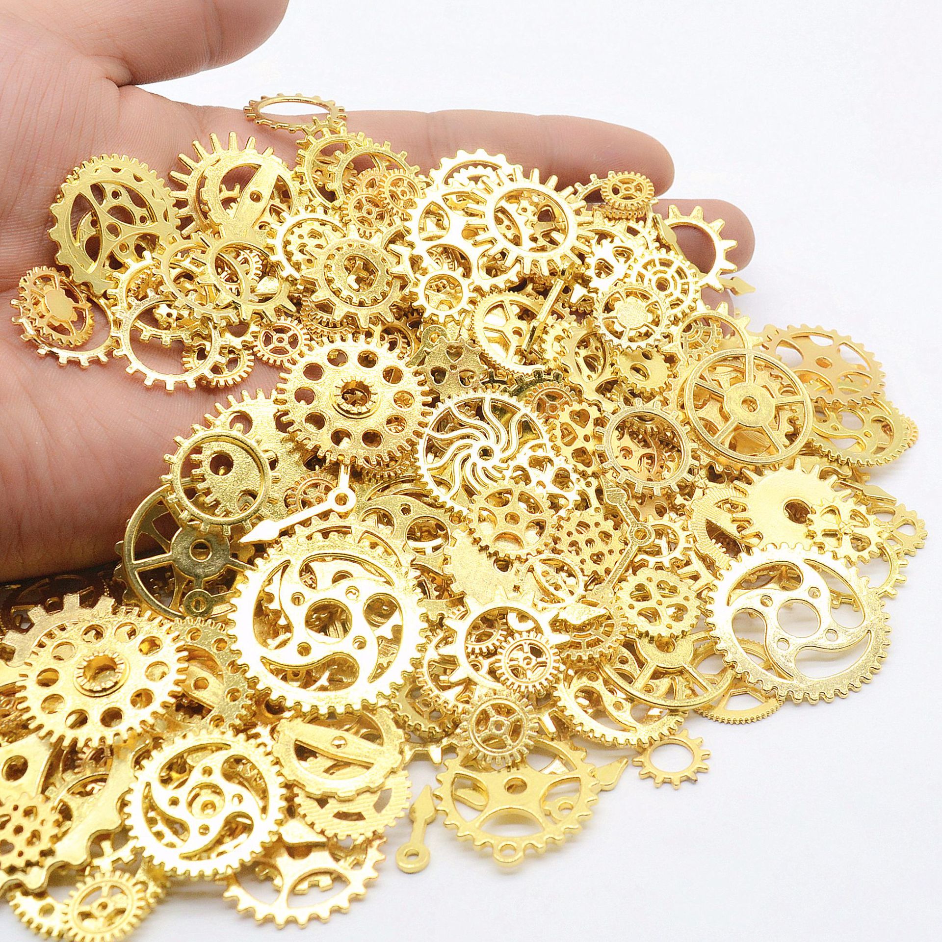 1.76oz Mixed Steampunk Gears Cogs Charms Pendant, DIY Antique Metal Beads  For Bracelets Crafts Components, DIY Jewelry Making Supplies