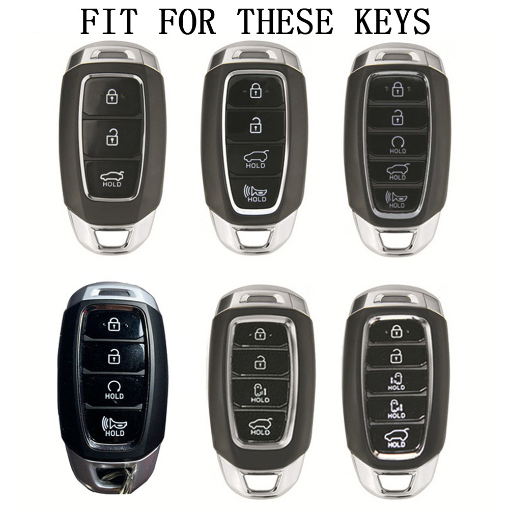 Für Hyundai i30 ix35 Kona Encino Solaris Azera Grandeur Ig Accent Santa Fe  Palisade TPU Auto Schlüsselanhänger Fall Schlüsselanhänger Abdeckung  Schlüsselanhänger