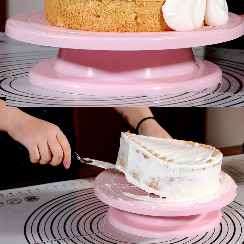 Rotating Cake Turntable Plastic Cake Display Stand For Diy - Temu