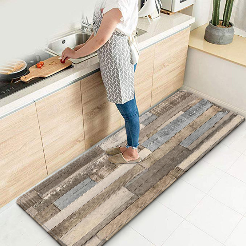 Anti slip Blue Gradient Plaid Kitchen Floor Mat Absorbent - Temu United  Arab Emirates