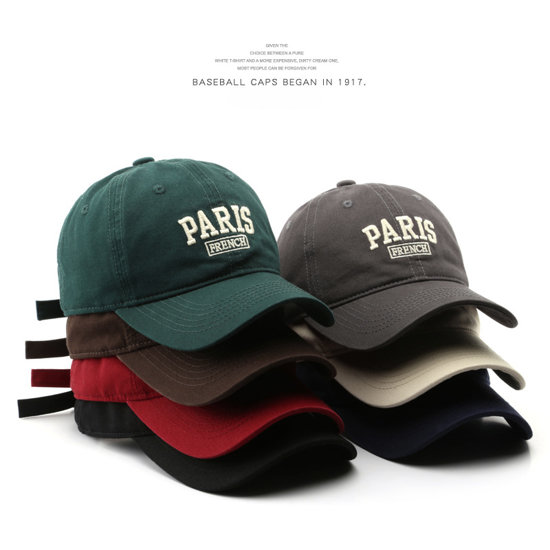 

1pc Unisex Adjustable "paris" Baseball Cap, Men's Hats, Ideal Choice For Gifts