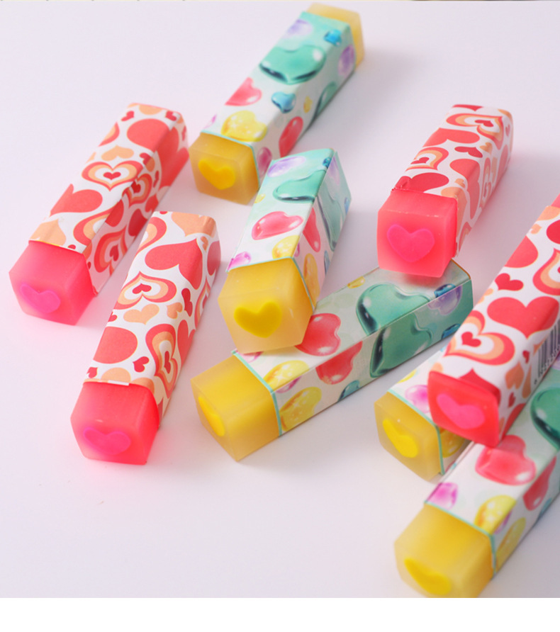 Love Heart Cute Rubber Erasers Colored Erasers Pencil Eraser - Temu