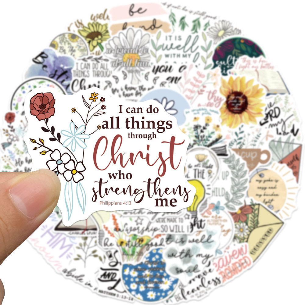 Christian faith stickers, Bible verse decals