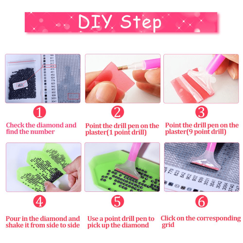 Diy Diamond Painting Tools Accessories Kits Multiple Sizes - Temu